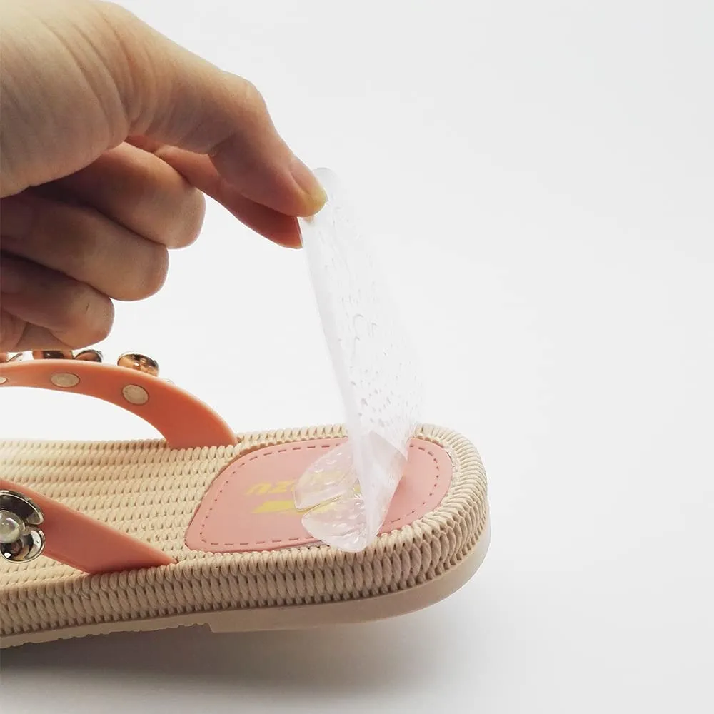 3 Pairs Flip Flops Pads Gel Pads for Thong Sandals Clear Forefoot Cushion Pad Relief Pain Self Adhesive Sandal Padding Non Slip Shoe Inserts