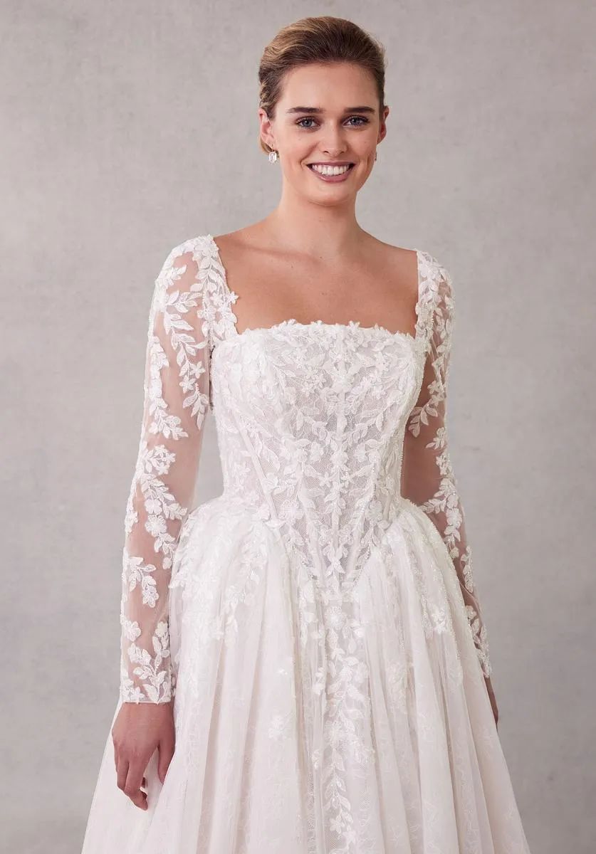 Morilee Bridal Gown "Seattle" Basque Waist Ballgown