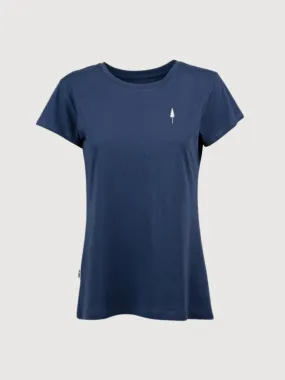 T-Shirt TreeShirt Women Navy Organic cotton | Nikin